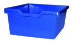 modrá  - Skříňka se dvěma policemi a 3+1 plastovými zásuvkami