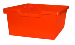 oranžová  - Skříňka se dvěma policemi a 7 plastovými zásuvkami