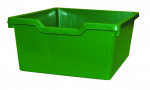 zelená  - Skříňka se dvěma policemi a 3+1 plastovými zásuvkami
