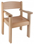 Židle s područkami TIM II - přírodní | výška 18 cm, výška 22 cm, výška 26 cm, výška 30 cm