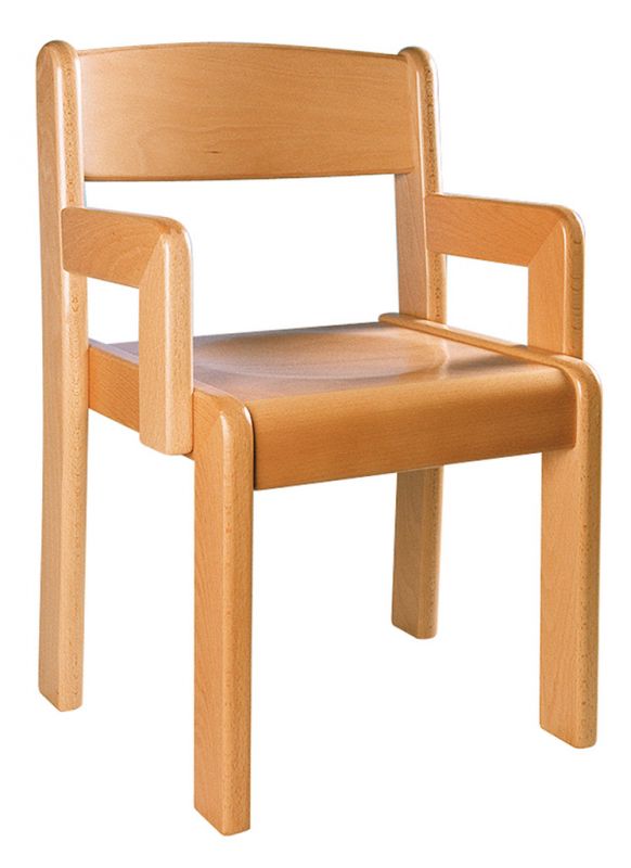 Židle TIM s područkami - přírodní