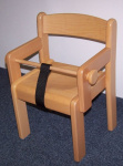 Židle TIM s područkami - přírodní+ZÁBRANA+POPRUH | výška 18 cm, výška 22 cm, výška 26 cm, výška 30 cm