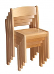 Stohovatelná židle TIM - přírodní