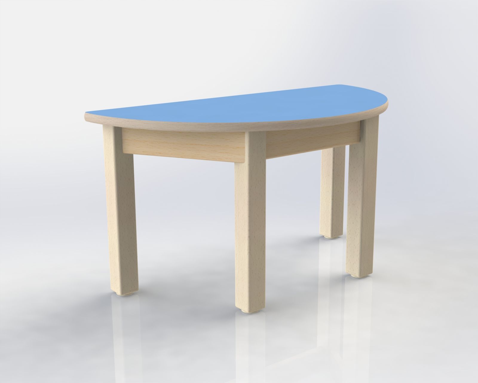 Půlkulatý stôl 80 x 40 cm s umakartovou pracovní doskou
