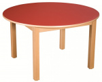 Kulatý stůl průměr 100 cm, volitelná barva dekoru desky, | výška 36 cm, výška 40 cm, výška 46 cm, výška 52 cm, výška 58 cm, výška 64 cm, výška 70 cm, výška 76 cm
