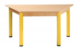 Stůl trapézový 120 x 60 cm / kovové nohy s rektifikační patkou | výška 36 cm, výška 40 cm, výška 46 cm, výška 52 cm, výška 58 cm, výška 64 cm, výška 70 cm, výška 76 cm