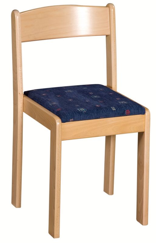 Židle stohovatelná - čalouněný sedák