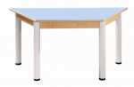 Stůl výškově stavitelný trapézový 120 x 60 cm / výška 36 - 52 cm