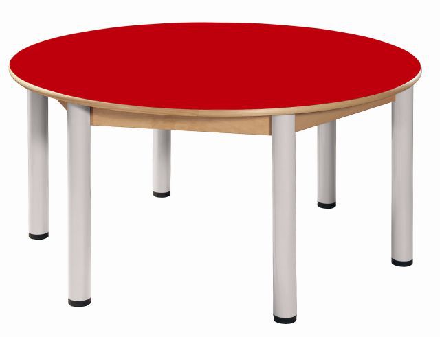 Stůl výškově stavitelný kruh průměr 120 cm / výška 52 - 70 cm