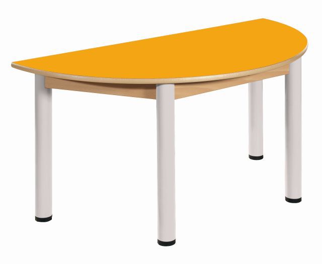 Stôl půlkulatý 120 x 60 cm / výška 36 - 52 cm
