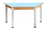 Stůl výškově stavitelný trapézový 120 x 60 cm / výška 40 - 58 cm