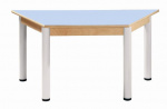 Stůl výškově stavitelný trapézový 120 x 60 cm / výška 52 - 70 cm