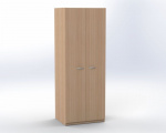 Kombinovaná skříň s dveřmi, 2 fixní police, hl. 60 cm, offiCe